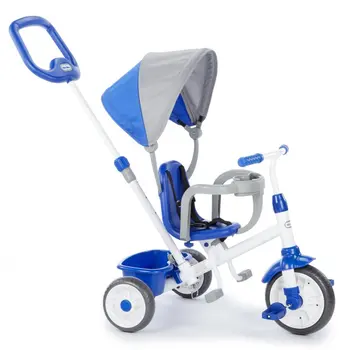 My First Trike 4-в-1, синий трехколесный велосипед-трансформер для малышей с 4 стадиями роста и оттенком - for Kids Boys Girls