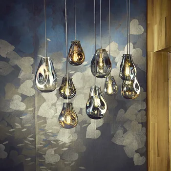 Nordic Новый Подвесной светильник из витражного стекла, Дизайнерская креативная светодиодная лампа Soap Led для спальни, кухни, ресторана, бара, модели декоративных светильников для комнат