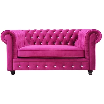 U-ЛУЧШИЙ Простой Дизайн, Современная мебель для дома, 3-местный Фиолетовый Бархатный диван из массива дерева, диван для гостиной