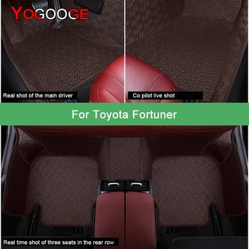 Автомобильные коврики YOGOOGE для Toyota Fortuner, роскошные автоаксессуары, ковер для ног