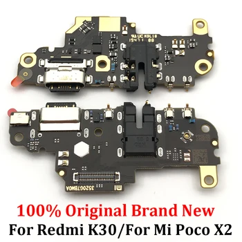 Протестировано 100% Оригинал Для Xiaomi Redmi K30 4G 5G/Poco X2 USB Разъем Зарядного устройства Разъем Порта Зарядки Микрофонная Плата Гибкий Кабель