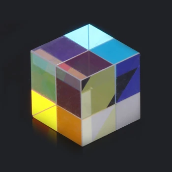 Цветной Куб Хрустальный Стеклянный Куб RGB Дисперсионная Призма Многоцветные Игрушки и Украшения рабочего стола 405 нм ~ 450 нм Диод 5 Вт