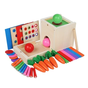 Montessori Puzzlebox Сортировщик цветов Копилка Обучающая игрушка для мальчиков и девочек Веселое занятие Дропшиппинг