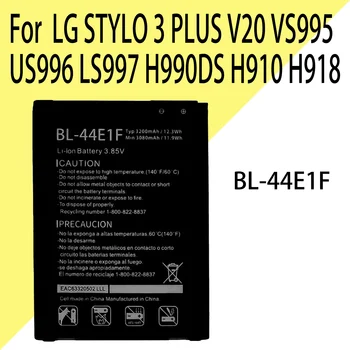 Аккумулятор BL-44E1F untuk LG V20 VS995 US996 LS997 H990DS STYLO3 STYLO 3 PLUS BL 44E1F Аккумулятор Ponsel Kapasitas Asli Bateria