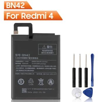 Новая сменная батарея телефона BN42 для Xiaomi Redmi 4 Hongmi4 Redmi4 стандартной версии, перезаряжаемая батарея 4000 мАч